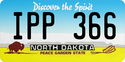 ND license plate IPP366
