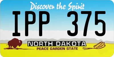 ND license plate IPP375