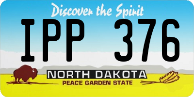 ND license plate IPP376