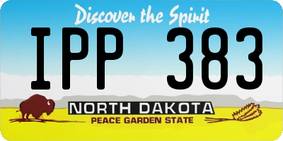 ND license plate IPP383