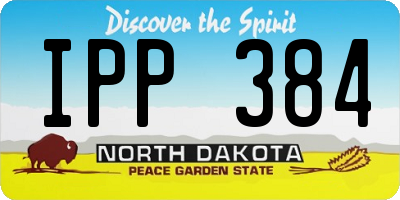 ND license plate IPP384