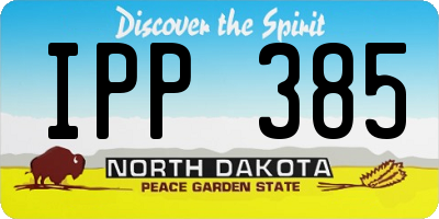 ND license plate IPP385
