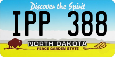 ND license plate IPP388