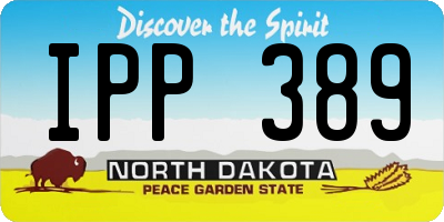 ND license plate IPP389