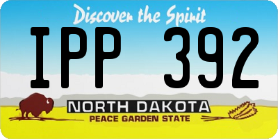 ND license plate IPP392
