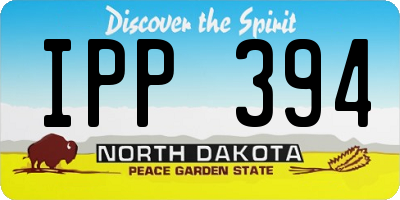 ND license plate IPP394