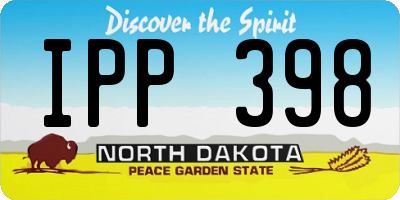 ND license plate IPP398