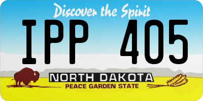 ND license plate IPP405