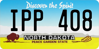 ND license plate IPP408