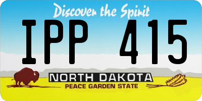 ND license plate IPP415