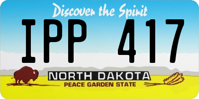 ND license plate IPP417