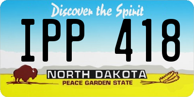 ND license plate IPP418