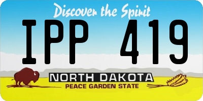 ND license plate IPP419