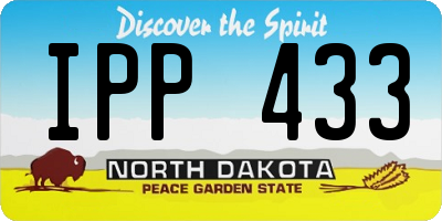 ND license plate IPP433