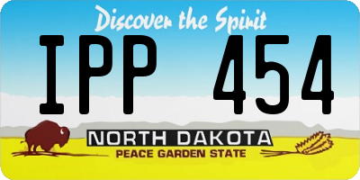 ND license plate IPP454