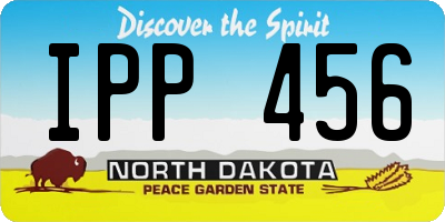 ND license plate IPP456