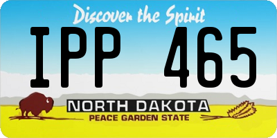 ND license plate IPP465