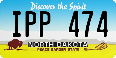 ND license plate IPP474