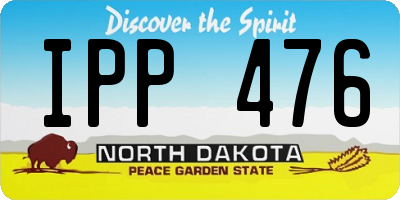ND license plate IPP476