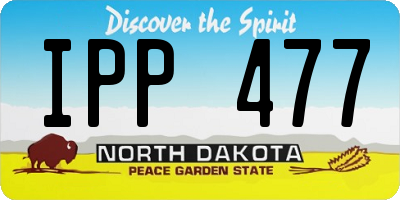 ND license plate IPP477