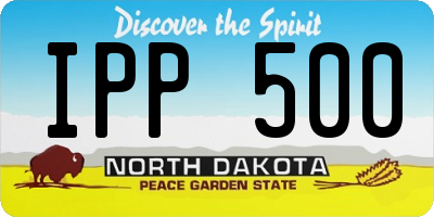 ND license plate IPP500