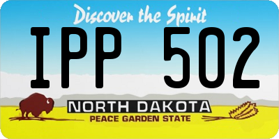 ND license plate IPP502