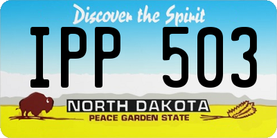 ND license plate IPP503
