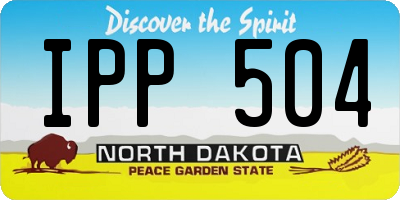 ND license plate IPP504