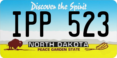 ND license plate IPP523