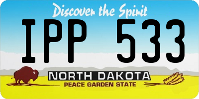ND license plate IPP533