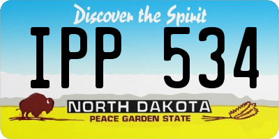 ND license plate IPP534