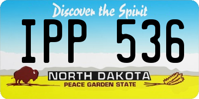 ND license plate IPP536