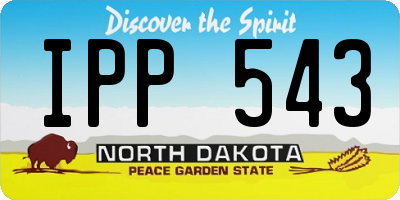 ND license plate IPP543