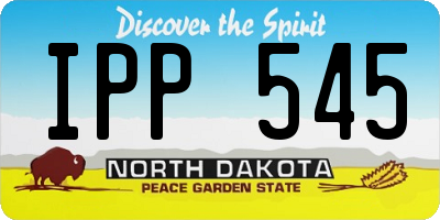 ND license plate IPP545