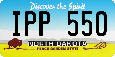 ND license plate IPP550