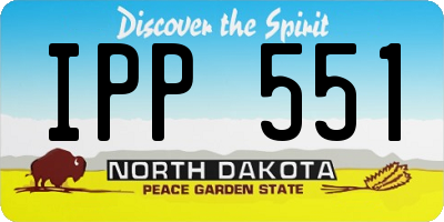 ND license plate IPP551