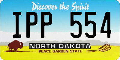 ND license plate IPP554