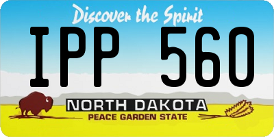 ND license plate IPP560
