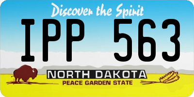 ND license plate IPP563