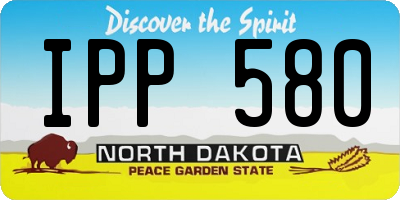 ND license plate IPP580