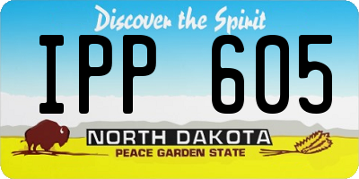 ND license plate IPP605