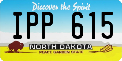 ND license plate IPP615