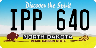 ND license plate IPP640