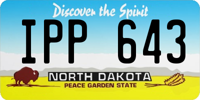 ND license plate IPP643