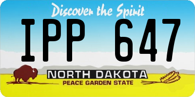 ND license plate IPP647
