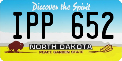 ND license plate IPP652