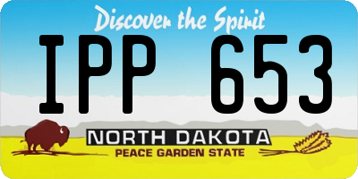 ND license plate IPP653