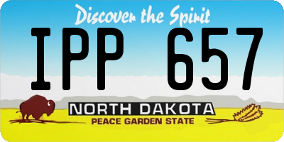 ND license plate IPP657