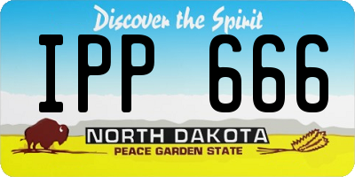 ND license plate IPP666