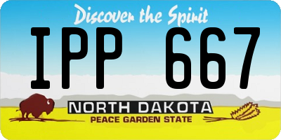 ND license plate IPP667